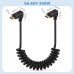 Coiled Stretchable Up Right-Anlge USB‑C to Up Right-Angle USB‑C USB4 Cable Coiled Stretchable Up Right-Anlge USB‑C to Up Right-Angle USB‑C USB4 Cable