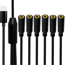 USB Type-C to Five 3.5mm Female Audio Splitter Cable (1-in-5-out) USB Type-C to Five 3.5mm Female Audio Splitter Cable (1-in-5-out)