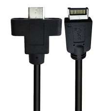 USB 3.1 Gen2 Type‑E to Type‑C Male Front Panel Header Extension Cable (30cm) USB 3.1 Gen2 Type‑E to Type‑C Male Front Panel Header Extension Cable (30cm)