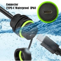 IP68 Waterproof USB 3.1 M20 Panel Mount Type-C Extension Cable (1 Meter) IP68 Waterproof USB 3.1 M20 Panel Mount Type-C Extension Cable (1 Meter)