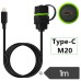 IP68 Waterproof USB 3.1 M20 Panel Mount Type-C Extension Cable (1 Meter) IP68 Waterproof USB 3.1 M20 Panel Mount Type-C Extension Cable (1 Meter)