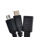 USB 3.1 Type‑C Male to USB‑C Female + Micro USB 5‑Pin Male Charging Cable | Length: 0.25m USB 3.1 Type‑C Male to USB‑C Female + Micro USB 5‑Pin Male Charging Cable | Length: 0.25m