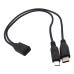 USB 3.1 Type‑C Male to USB‑C Female + Micro USB 5‑Pin Male Charging Cable | Length: 0.25m USB 3.1 Type‑C Male to USB‑C Female + Micro USB 5‑Pin Male Charging Cable | Length: 0.25m