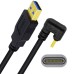 USB 3.0 to USB-C Right Angle (180degree Back-Angle) Cable for High-Speed Data & Charging USB 3.0 to USB-C Right Angle (180degree Back-Angle) Cable for High-Speed Data & Charging