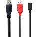 USB-A (with Extra USB-A for delivering Extra Power) to USB-C Data and Power Charging Cable USB-A (with Extra USB-A for delivering Extra Power) to USB-C Data and Power Charging Cable