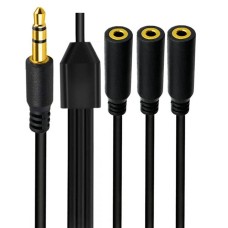 3.5mm 1 to 3 Audio Splitter | Triple Headphone Adapter for Sharing Music & Movies 3.5mm 1 to 3 Audio Splitter | Triple Headphone Adapter for Sharing Music & Movies