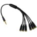 3.5mm 1 to 6 Audio Splitter | Multi-Headphone Hub for Smartphones, Laptops & More