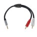 3.5mm Stereo Jack to 2 RCA Twin Phono Plug Cable
