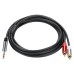 3.5mm Stereo Jack to 2 RCA Twin Phono Plug Cable