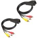 2 Pack 80cm 3 RCA to RJ45 Balun Component Video and Audio Extender Over Cat5/6/7 Ethernet Cable Up to 1000ft 2 Pack 80cm 3 RCA to RJ45 Balun Component Video and Audio Extender Over Cat5/6/7 Ethernet Cable Up to 1000ft