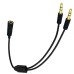 3.5mm Audio Y-Splitter Cable – Gold-Plated Female to Dual Male Stereo Adapter (0.5m) 3.5mm Audio Y-Splitter Cable – Gold-Plated Female to Dual Male Stereo Adapter (0.5m)