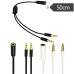 3.5mm Audio Y-Splitter Cable – Gold-Plated Female to Dual Male Stereo Adapter (0.5m) 3.5mm Audio Y-Splitter Cable – Gold-Plated Female to Dual Male Stereo Adapter (0.5m)