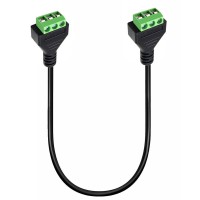 3-Pin Screw Terminal Female to Female Converter Cable - 0.3m Solderless DIY Extension Cord for Data, Signal & Charging 3-Pin Screw Terminal Female to Female Converter Cable - 0.3m Solderless DIY Extension Cord for Data, Signal & Charging