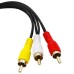 3 RCA Male to 6 RCA Female Splitter Audio Video Composite Cable 3 RCA Male to 6 RCA Female Splitter Audio Video Composite Cable