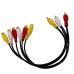 3 RCA Male to 6 RCA Female Splitter Audio Video Composite Cable 3 RCA Male to 6 RCA Female Splitter Audio Video Composite Cable