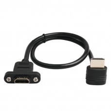 Super Short HDMI Male to Panel Mount HDMI Female Extension Cable Super Short HDMI Male to Panel Mount HDMI Female Extension Cable