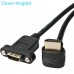 Super Short HDMI Male to Panel Mount HDMI Female Extension Cable Super Short HDMI Male to Panel Mount HDMI Female Extension Cable