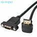 Super Short HDMI Male to Panel Mount HDMI Female Extension Cable Super Short HDMI Male to Panel Mount HDMI Female Extension Cable