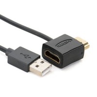 HDMI Male To Female Extender (Adapter) With USB 2.0 Charger / Power Supply Cable for DVD, TV Box HDMI Male To Female Extender (Adapter) With USB 2.0 Charger / Power Supply Cable for DVD, TV Box