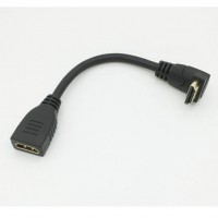 15cm / 6in Super Short Right-Angle HDMI Male to Female (HDMI 1.4) Extension Cable 15cm / 6in Super Short Right-Angle HDMI Male to Female (HDMI 1.4) Extension Cable