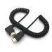 Spiral Coil Retractable Right Angle HDMI 1.4 Male to HDMI 1.4 Male Cable