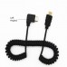Spiral Coil Retractable Right Angle HDMI 1.4 Male to HDMI 1.4 Male Cable
