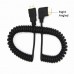 Spiral Coil Retractable Right Angle HDMI 1.4 Male to HDMI 1.4 Male Cable