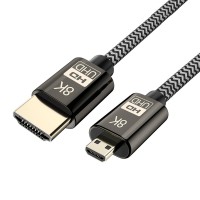 HDMI 2.1 to Micro HDMI male to male Ultra-HD / UHD 8K 60Hz Extension Cable HDMI 2.1 to Micro HDMI male to male Ultra-HD / UHD 8K 60Hz Extension Cable