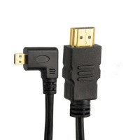6in 15cm Super SHORT 90 degree Right Angle Micro HDMI to Standard HDMI Extension Cable 6in 15cm Super SHORT 90 degree Right Angle Micro HDMI to Standard HDMI Extension Cable
