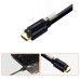 Single Locking Screw / Thumb Lock HDMI 2.0 A male to to Panel Mount HDMI 2.0 A male Extension Cable