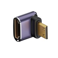 90 Deg Right Angle Mini HDMI Male to Mini HDMI Female Adapter (Supports 8K@60Hz UHD, HDCP & 3D) 90 Deg Right Angle Mini HDMI Male to Mini HDMI Female Adapter (Supports 8K@60Hz UHD, HDCP & 3D)