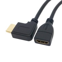 Right Angled HDMI Male to Female (HDMI 1.4 with Ethernet & 3D) Extension Cable Right Angled HDMI Male to Female (HDMI 1.4 with Ethernet & 3D) Extension Cable