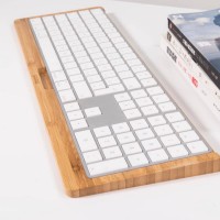 Bamboo Made Tray / Dock / Bracket / Platform for Wireless Apple Magic Keyboard with Number Pad Bamboo Made Tray / Dock / Bracket / Platform for Wireless Apple Magic Keyboard with Number Pad