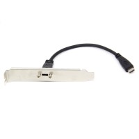 PCI 28mm Pitch Panel Mount 8 inches / 20cm Short USB-C Male to USB-C Female Jumper / Feeder Extension Cable PCI 28mm Pitch Panel Mount 8 inches / 20cm Short USB-C Male to USB-C Female Jumper / Feeder Extension Cable