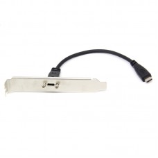 PCI 28mm Pitch Panel Mount 8 inches / 20cm Short USB-C Male to USB-C Female Jumper / Feeder Extension Cable PCI 28mm Pitch Panel Mount 8 inches / 20cm Short USB-C Male to USB-C Female Jumper / Feeder Extension Cable