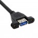 USB 3.0 Single Port A Female Panel Screw Mount Type to Up Angled Motherboard 20pin Header Cable