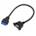 USB 3.0 Single Port A Female Panel Screw Mount Type to Up Angled Motherboard 20pin Header Cable