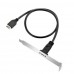 USB-C Jack (female) with PCI Header Plate to USB 3.1 Motherboard Header Type E Extension Cable USB-C Jack (female) with PCI Header Plate to USB 3.1 Motherboard Header Type E Extension Cable