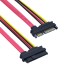 SFF-8482 SAS 29Pin to 22Pin SATA Hard DiskDrive Raid Extension Cable with Data Power Port SFF-8482 SAS 29Pin to 22Pin SATA Hard DiskDrive Raid Extension Cable with Data Power Port