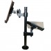 Desktop Anti-Theft Lockable Dual Mount for iPad / Microsoft Surface Pro / Android Tablets, 360 deg Rotating and Height Adjustable Desktop Anti-Theft Lockable Dual Mount for iPad / Microsoft Surface Pro / Android Tablets, 360 deg Rotating and Height Adjustable