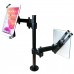 Desktop Anti-Theft Lockable Dual Mount for iPad / Microsoft Surface Pro / Android Tablets, 360 deg Rotating and Height Adjustable Desktop Anti-Theft Lockable Dual Mount for iPad / Microsoft Surface Pro / Android Tablets, 360 deg Rotating and Height Adjustable