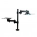 Desktop Anti-Theft Lockable Dual Mount for iPad / Microsoft Surface Pro / Android Tablets, 360 deg Rotating and Height Adjustable Desktop Anti-Theft Lockable Dual Mount for iPad / Microsoft Surface Pro / Android Tablets, 360 deg Rotating and Height Adjustable
