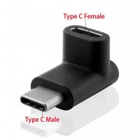 USB-C Adapter | 90° Right Angle USB-C Male to USB-C Female Adapter / Extender USB-C Adapter | 90° Right Angle USB-C Male to USB-C Female Adapter / Extender