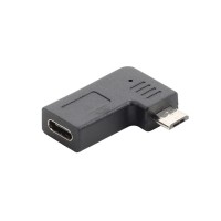 90-Degree L-Bend Right-Angle / Left-Angle Micro USB Male to USB-C Female Adapter 90-Degree L-Bend Right-Angle / Left-Angle Micro USB Male to USB-C Female Adapter