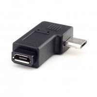 90-Degree Right-Angle / Left-Angled Micro USB Male to Micro USB Female Adapter 90-Degree Right-Angle / Left-Angled Micro USB Male to Micro USB Female Adapter