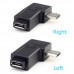 90-Degree Right-Angle / Left-Angled Micro USB Male to Micro USB Female Adapter