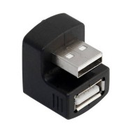 180 Degree Right-Angle U-Shape USB 2.0 USB A Male to USB A Female Adapter / Converter 180 Degree Right-Angle U-Shape USB 2.0 USB A Male to USB A Female Adapter / Converter