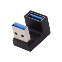 180 Degree Right Angle USB 3.0 (10G bps) USB Type-A (USB-A) Male to USB Type-A (USB-A) Female Adapter 180 Degree Right Angle USB 3.0 (10G bps) USB Type-A (USB-A) Male to USB Type-A (USB-A) Female Adapter