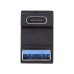 180 Degree Right Angle USB 3.0 (10 Gbps) USB-A Male to USB-C Female Adapter