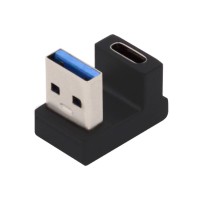 180 Degree Right Angle USB 3.0 (10 Gbps) USB-A Male to USB-C Female Adapter 180 Degree Right Angle USB 3.0 (10 Gbps) USB-A Male to USB-C Female Adapter